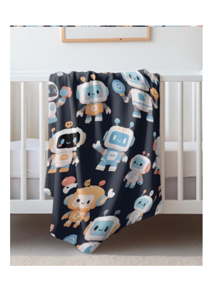 Children's or student cartoon flannel thin blanket (warm and comfortable, suitable for sleep, games) 100cm*150cm