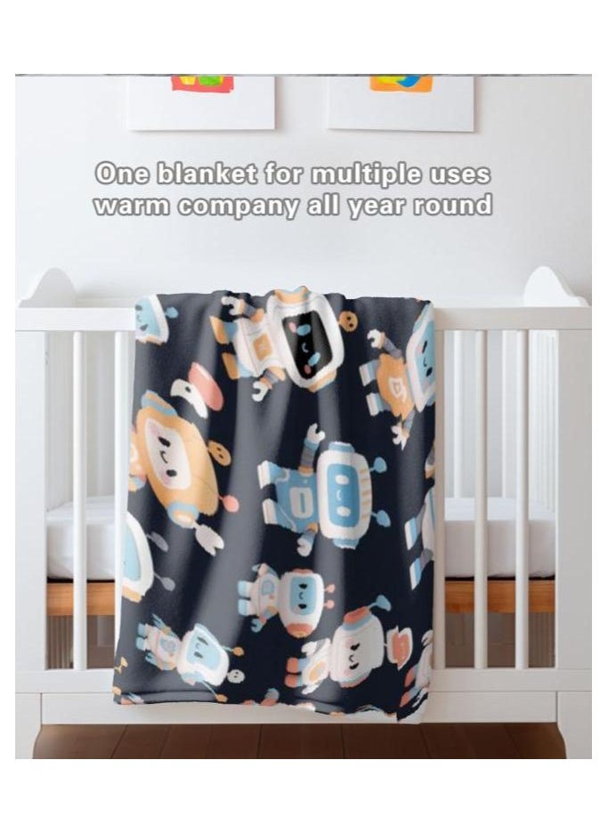 Children's or student cartoon flannel thin blanket (warm and comfortable, suitable for sleep, games) 100cm*150cm
