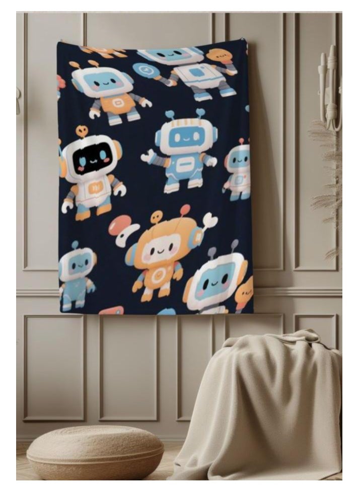 Children's or student cartoon flannel thin blanket (warm and comfortable, suitable for sleep, games) 100cm*150cm