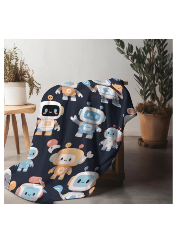 Children's or student cartoon flannel thin blanket (warm and comfortable, suitable for sleep, games) 100cm*150cm