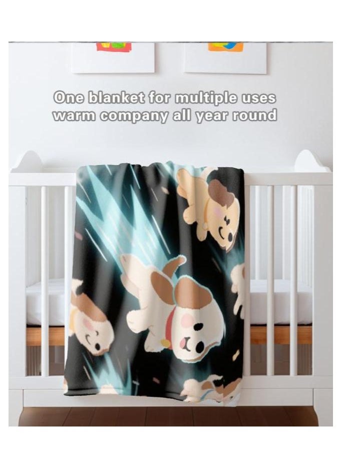 Children's or student cartoon flannel thin blanket (warm and comfortable, suitable for sleep, games) 100cm*150cm - 539