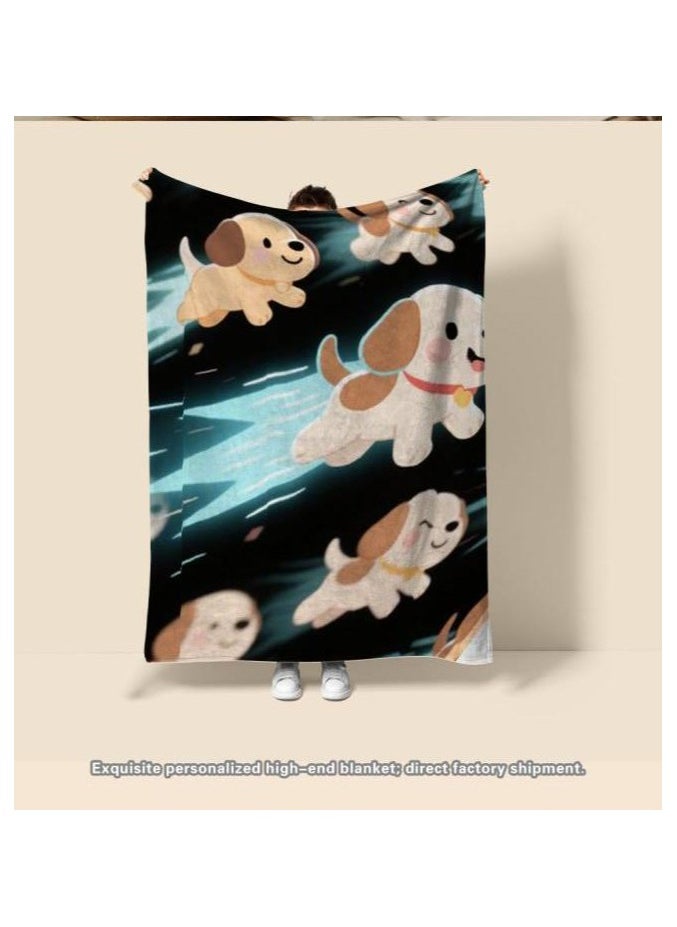 Children's or student cartoon flannel thin blanket (warm and comfortable, suitable for sleep, games) 100cm*150cm - 539