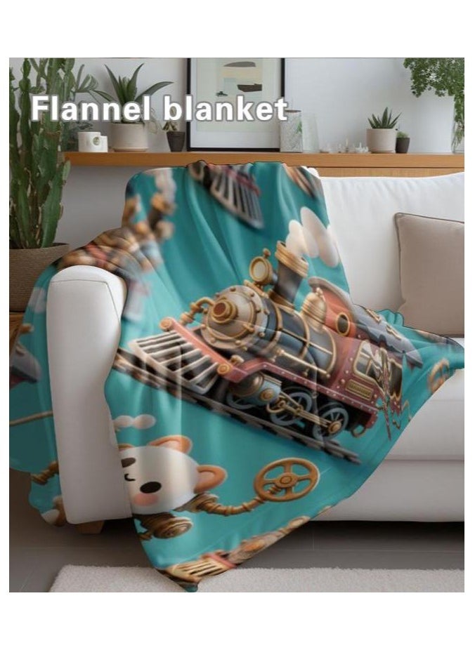 Children's or student cartoon flannel thin blanket (warm and comfortable, suitable for sleep, games) 100cm*150cm - 523
