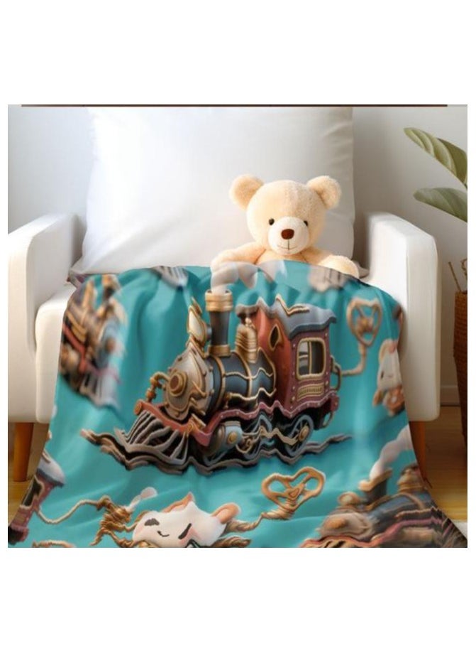 Children's or student cartoon flannel thin blanket (warm and comfortable, suitable for sleep, games) 100cm*150cm - 523