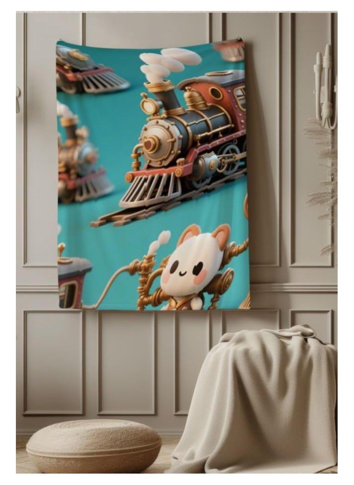 Children's or student cartoon flannel thin blanket (warm and comfortable, suitable for sleep, games) 100cm*150cm - 523