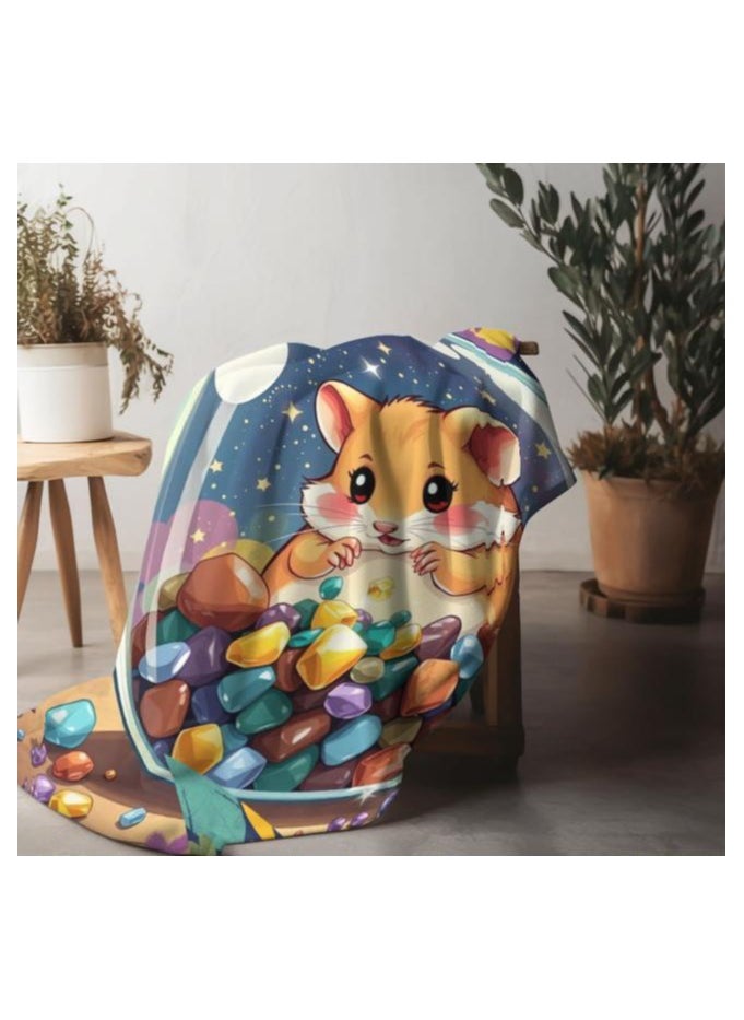 Children's or student cartoon flannel thin blanket (warm and comfortable, suitable for sleep, games) 100cm*150cm - 523