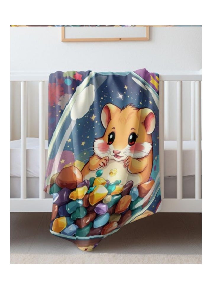 Children's or student cartoon flannel thin blanket (warm and comfortable, suitable for sleep, games) 100cm*150cm - 523