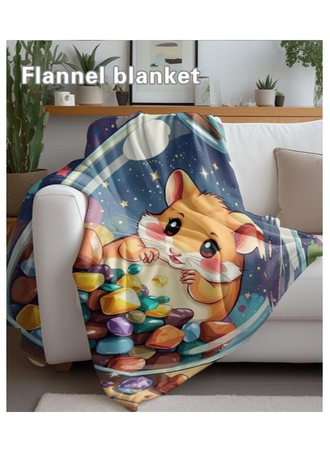 Children's or student cartoon flannel thin blanket (warm and comfortable, suitable for sleep, games) 100cm*150cm - 523