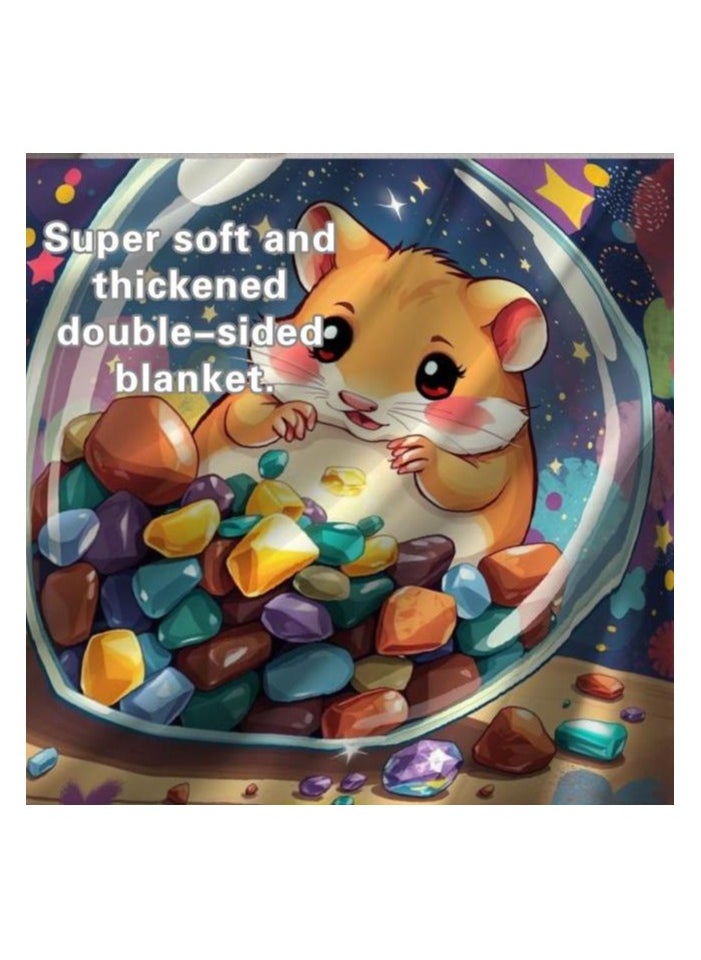 Children's or student cartoon flannel thin blanket (warm and comfortable, suitable for sleep, games) 100cm*150cm - 523