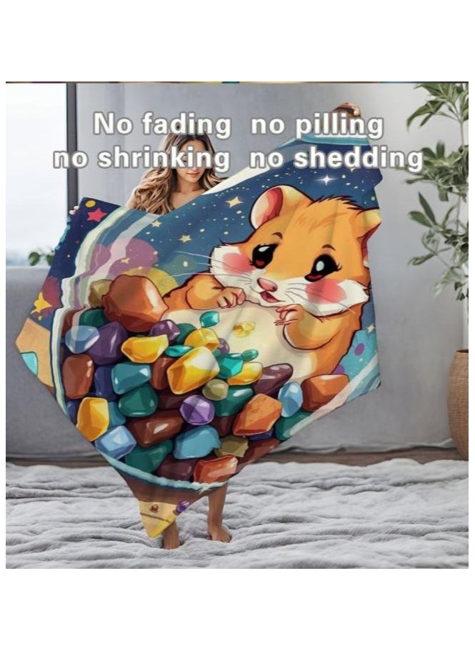 Children's or student cartoon flannel thin blanket (warm and comfortable, suitable for sleep, games) 100cm*150cm - 523