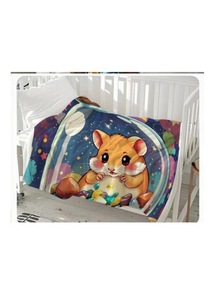 Children's or student cartoon flannel thin blanket (warm and comfortable, suitable for sleep, games) 100cm*150cm - 523