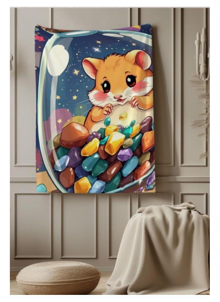 Children's or student cartoon flannel thin blanket (warm and comfortable, suitable for sleep, games) 100cm*150cm - 523