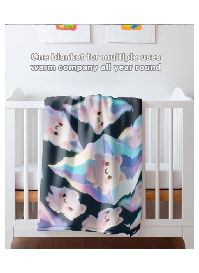 Children's or student cartoon flannel thin blanket (warm and comfortable, suitable for sleep, games) 100cm*150cm - 966