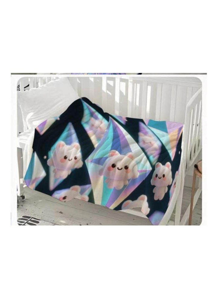 Children's or student cartoon flannel thin blanket (warm and comfortable, suitable for sleep, games) 100cm*150cm - 966