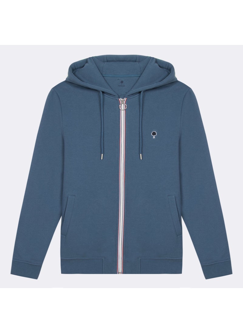 Mesnil - Blue hoodie in cotton