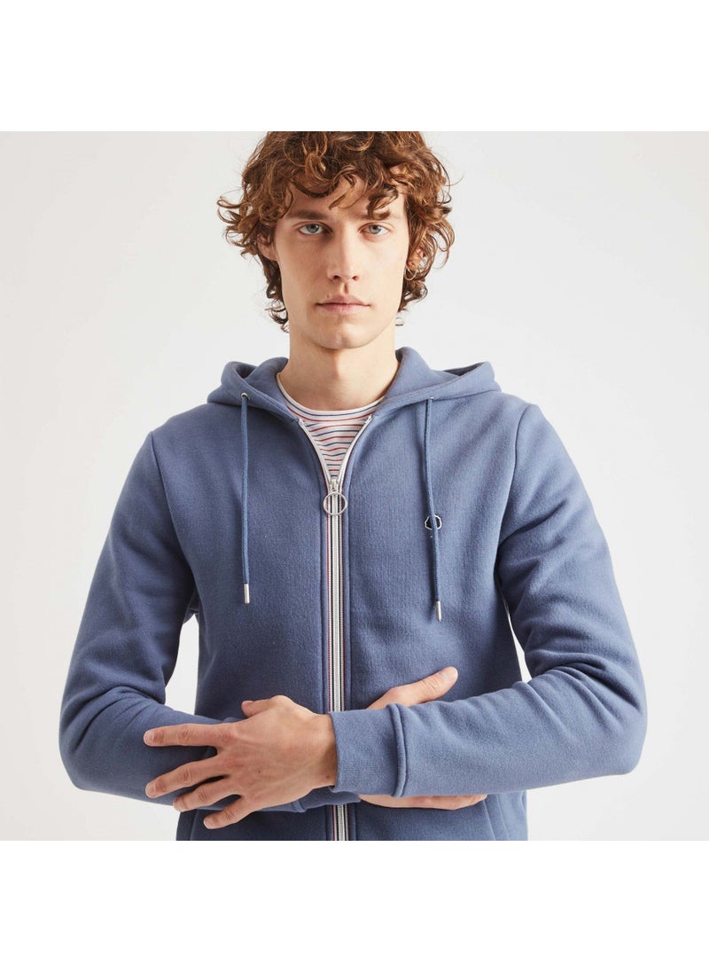 Mesnil - Blue hoodie in cotton