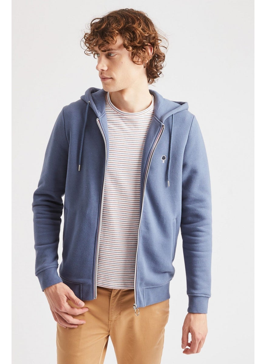 Mesnil - Blue hoodie in cotton
