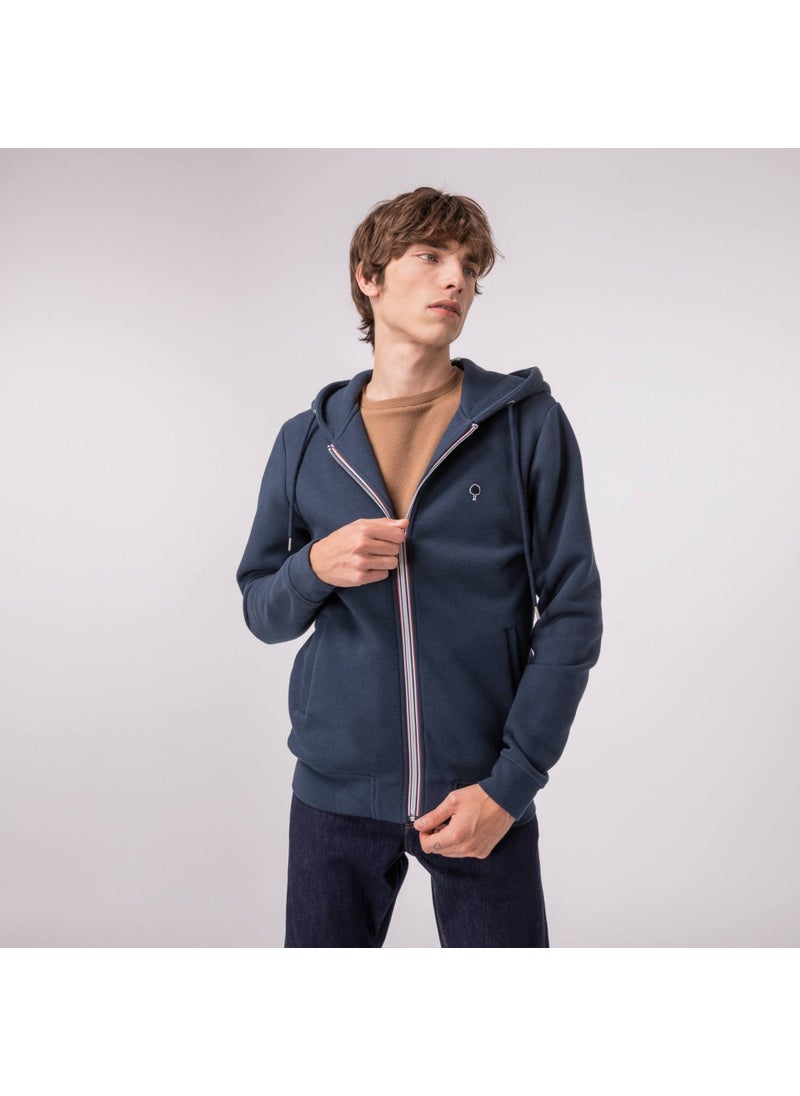 Mesnil - Navy Blue hoodie in cotton