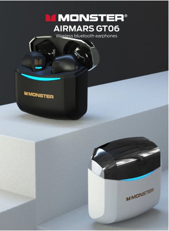 MONSTER AIRMARS GT06 true wireless earphones, Bluetooth 5.1, 13mm large speaker, Type-C fast charging