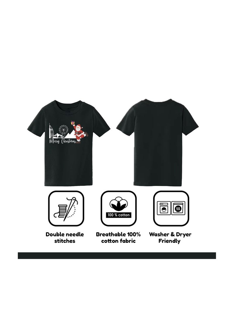 Christmas Santa Tshirt For Women-Adults Celebrations Tshirt–Round Neck And Short Sleeve Cotton Tshirt,Everyday Wear