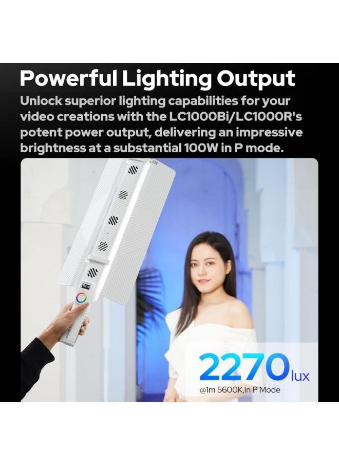 Godox LC1000R RGB LED Light Stick – Handheld Video Lighting with Full Color Control, FX Modes & Built-in Battery – For Photography & Videography