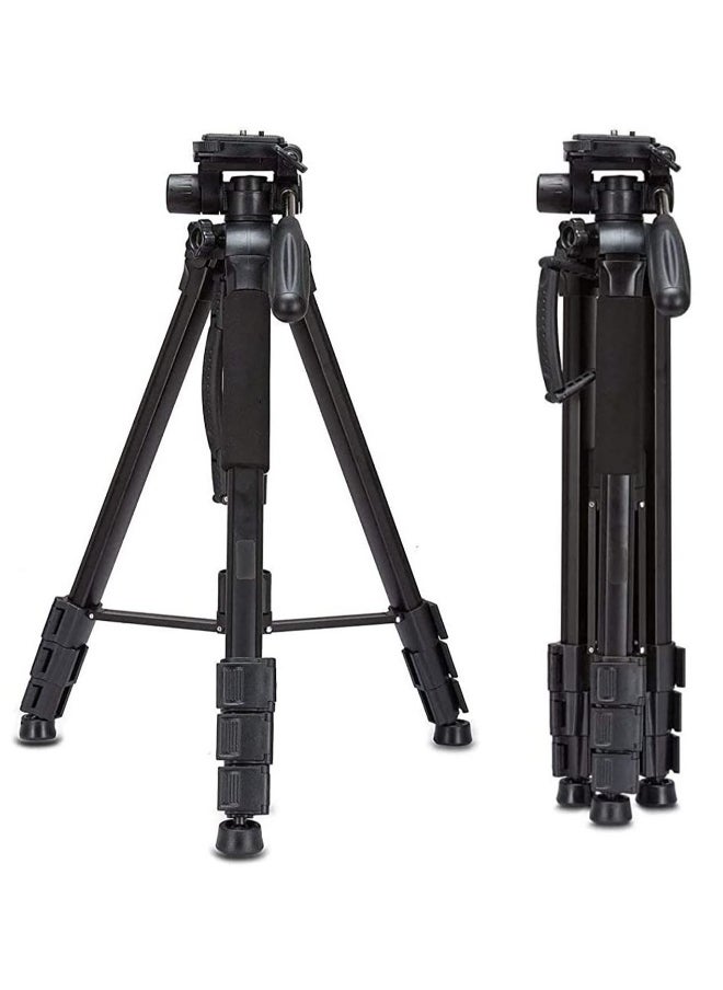 Professional Aluminium Tripod Monopod for All DSLR Cameras Lightweight Tripod Stand 360 degree 3 way Head Travel Phone Stand Aluminum (KP-2264)
