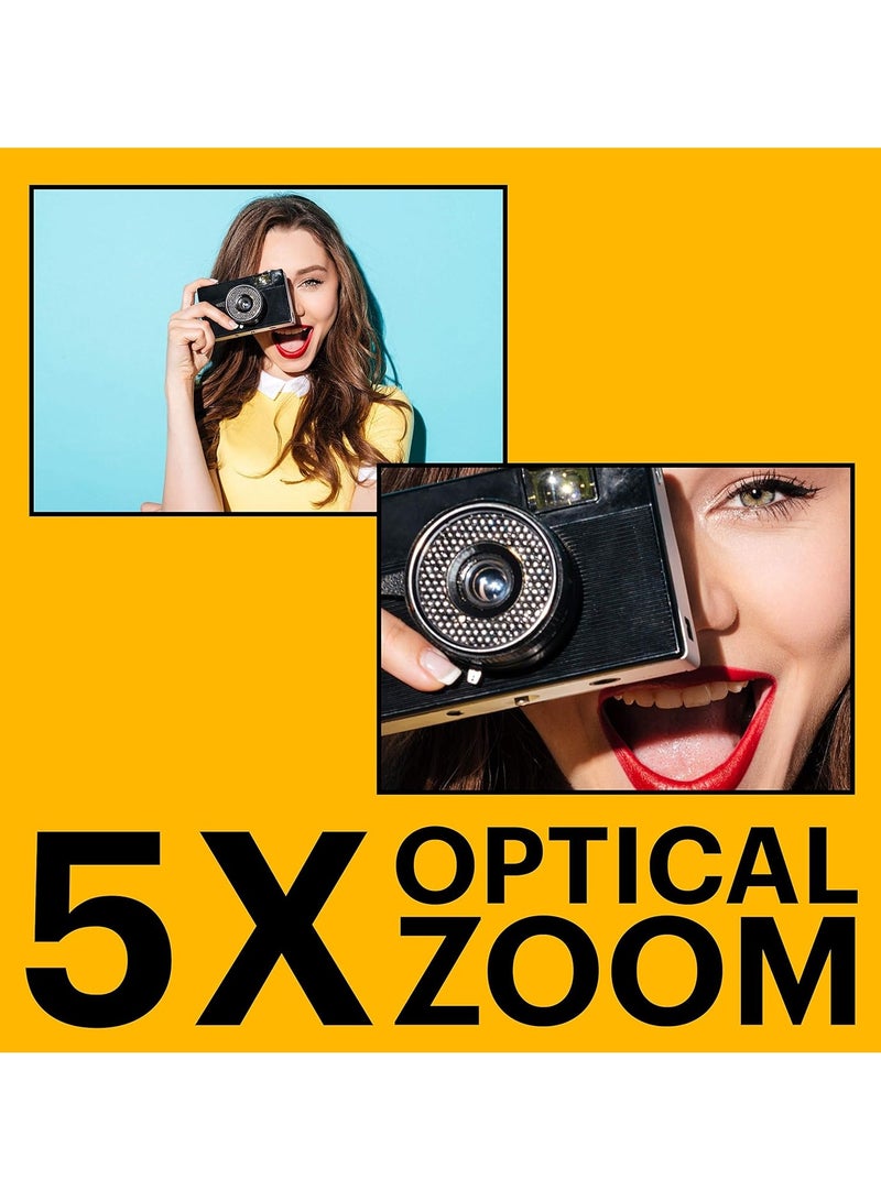 PIXPRO FZ55-RD 16MP CMOS Sensor Digital Camera 5X Optical Zoom 28mm Wide Angle 1080P Full HD Video 2.7