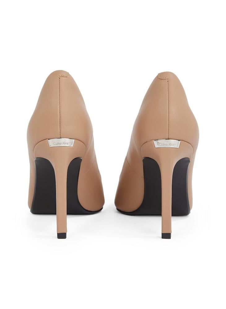 LEATHER HEELED PUMPS