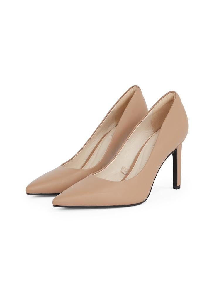 LEATHER HEELED PUMPS