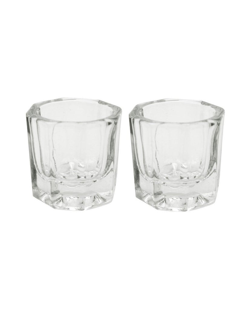 Karlash 2 Nail Art Acrylic Liquid Powder Dappen Dish Nail Crystal Bowl Glass (Dappen Dish)