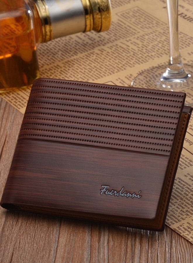 Multifunctional Leather Wallet Brown