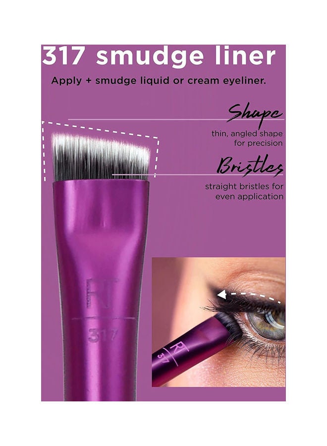 Miracle Powder Sponge, For Setting Powder, Matte and Sheer Long Lasting Makeup Coverage with Artist Essential Makeup Brush Set, Includes Eye Liner Brush and Foundation Multicolour