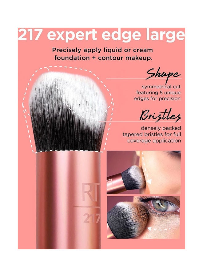 Miracle Powder Sponge, For Setting Powder, Matte and Sheer Long Lasting Makeup Coverage with Artist Essential Makeup Brush Set, Includes Eye Liner Brush and Foundation Multicolour