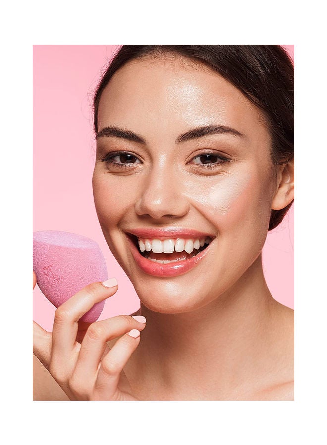 Miracle Powder Sponge, For Setting Powder, Matte and Sheer Long Lasting Makeup Coverage with Artist Essential Makeup Brush Set, Includes Eye Liner Brush and Foundation Multicolour