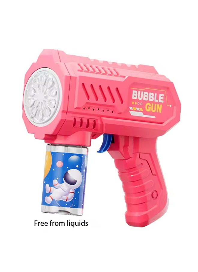 New Porous Astronaut Electric Bubble Gun Kid Toy Bubbles Machine Automatic Soap Blower with Light Summer Outdoor Party Games toy