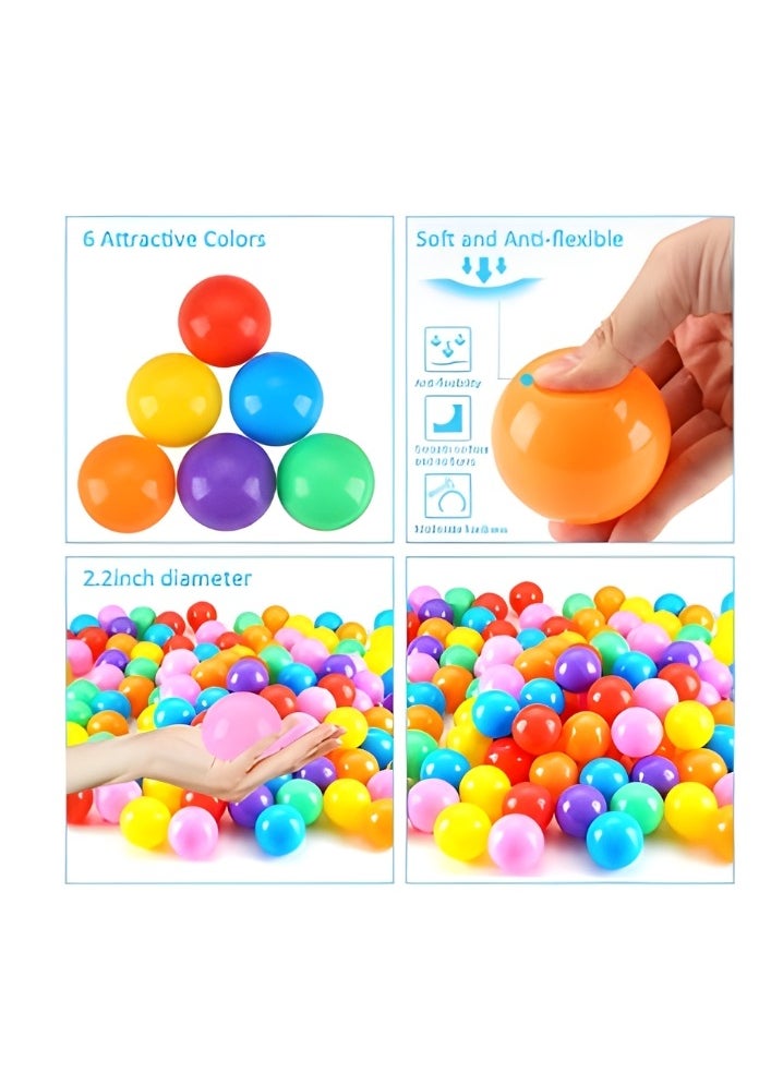 50-Piece Soft Ocean Pit Toy Balls Play Set Multicolored For Age Group 1+ Years 31.4x29x18cm