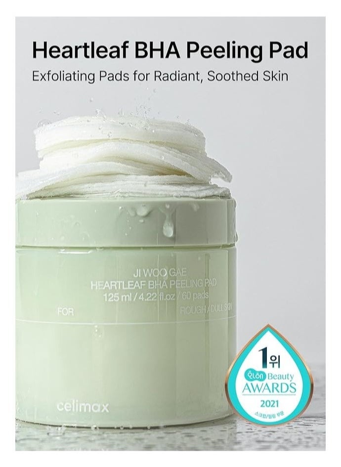 Ji Woo Gae Heartleaf BHA Peeling Pad, 60 pads