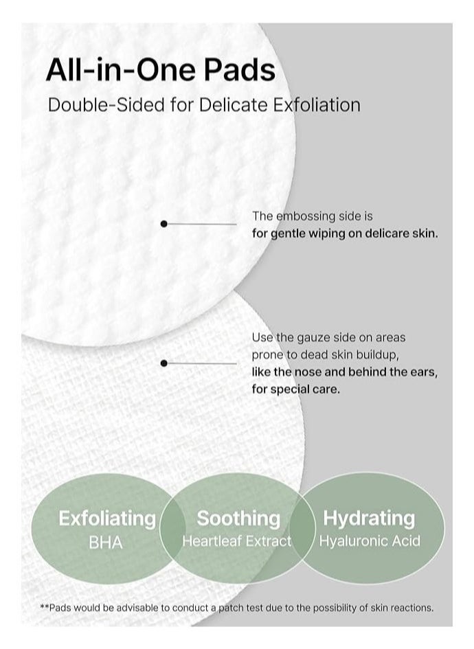 Ji Woo Gae Heartleaf BHA Peeling Pad, 60 pads