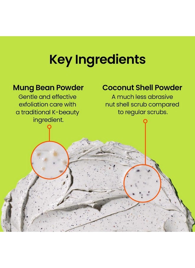 beplain Mung Bean Pore Clay mask (4.05 fl oz /120ml) | Fragrance-Free | Wash Off Mask for Blackhead & Whitehead Care | Quick 3 Minute to Gently Cleanse, Exfoliate and Tighten Pores | Korean Skincare