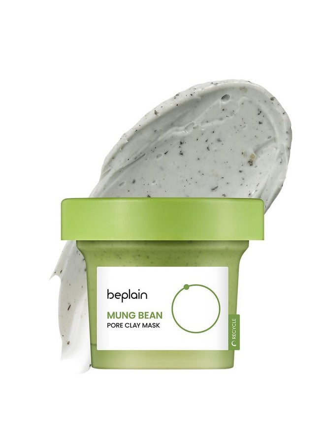 beplain Mung Bean Pore Clay mask (4.05 fl oz /120ml) | Fragrance-Free | Wash Off Mask for Blackhead & Whitehead Care | Quick 3 Minute to Gently Cleanse, Exfoliate and Tighten Pores | Korean Skincare