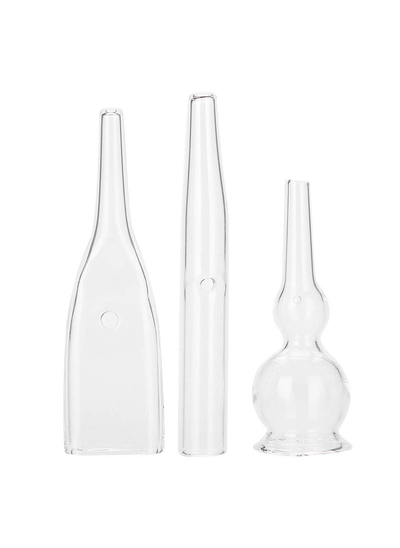 Vacuum Glass Tube, 3PCS/Set Glass Pipes for Blackhead Removal Face Cleanser Beauty Machine Vacuum Accessories for Home Salon