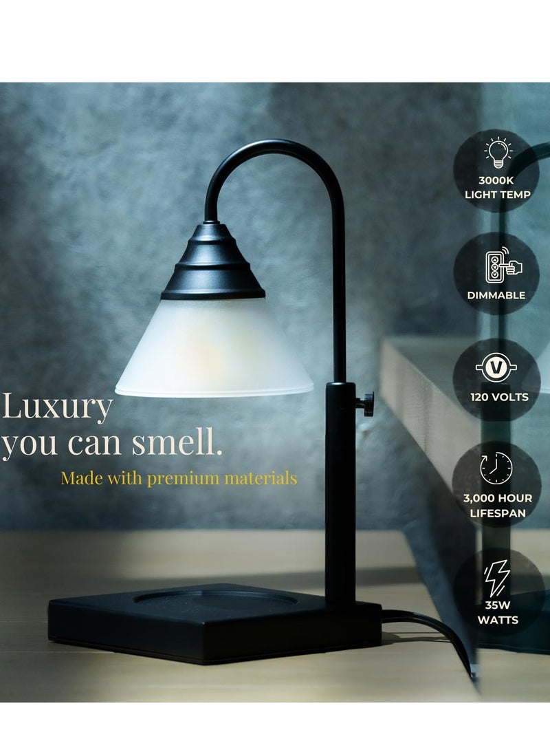 Magic Candle Warmer Lamp by Hestia, Electric Height Adjustable Heater, Stainless Steel Brass Candle Melter, Melts up to 7.5