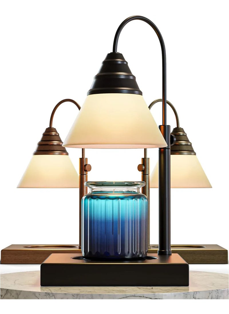 Magic Candle Warmer Lamp by Hestia, Electric Height Adjustable Heater, Stainless Steel Brass Candle Melter, Melts up to 7.5