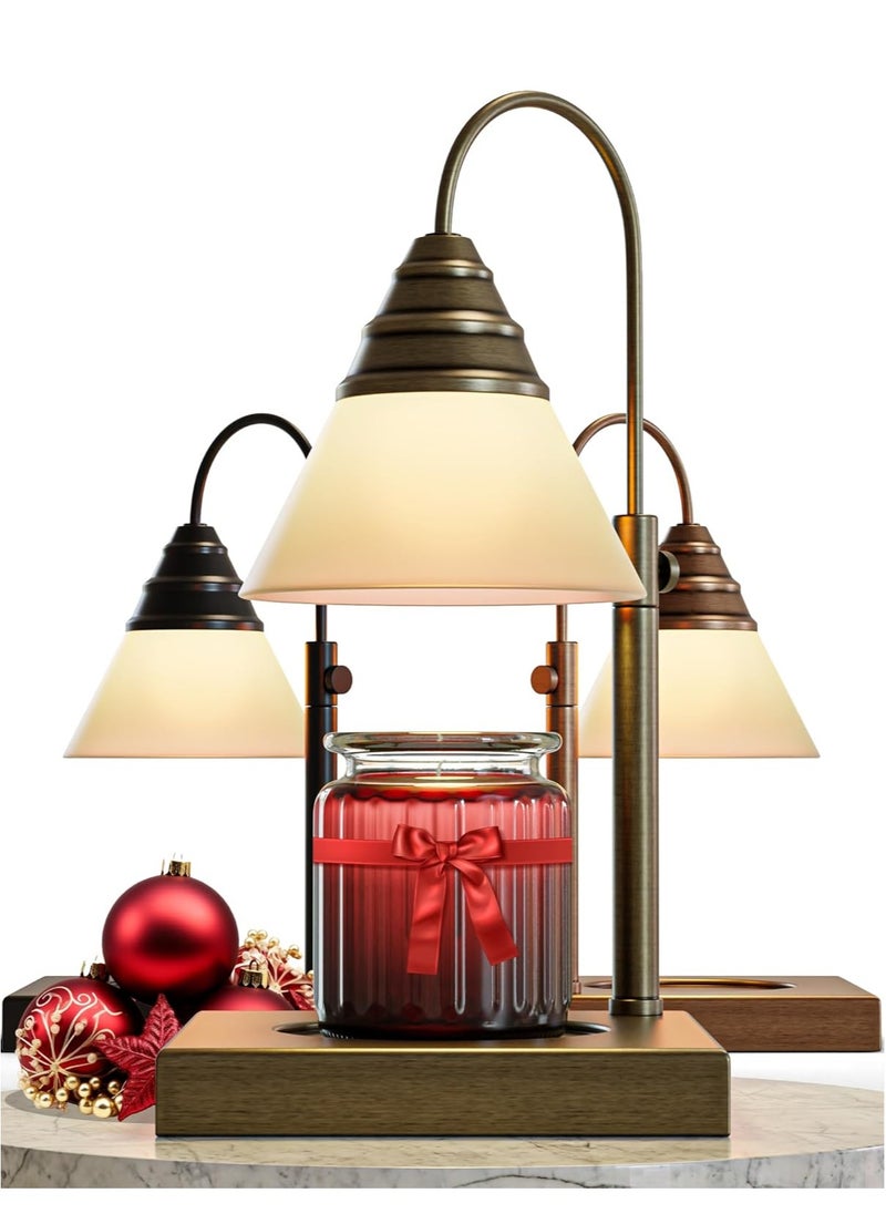 Magic Candle Warmer Lamp by Hestia, Electric Height Adjustable Heater, Stainless Steel Brass Candle Melter, Melts up to 7.5