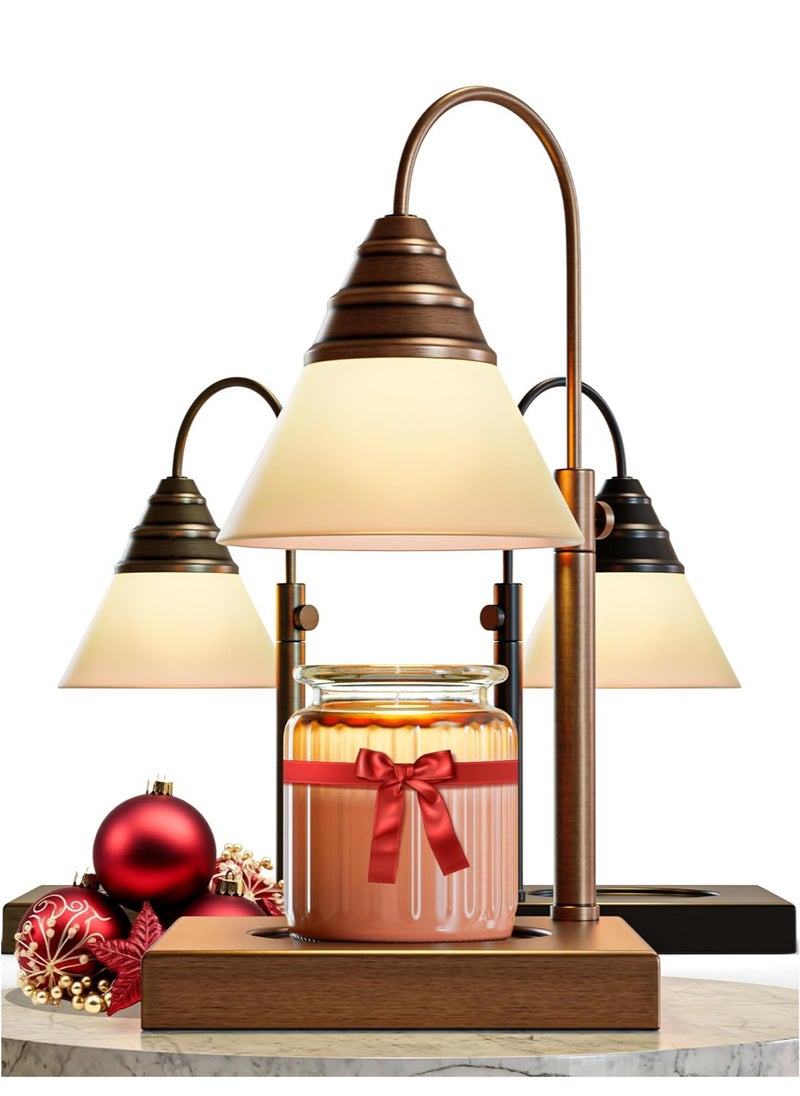 Magic Candle Warmer Lamp by Hestia, Electric Height Adjustable Heater, Stainless Steel Brass Candle Melter, Melts up to 7.5