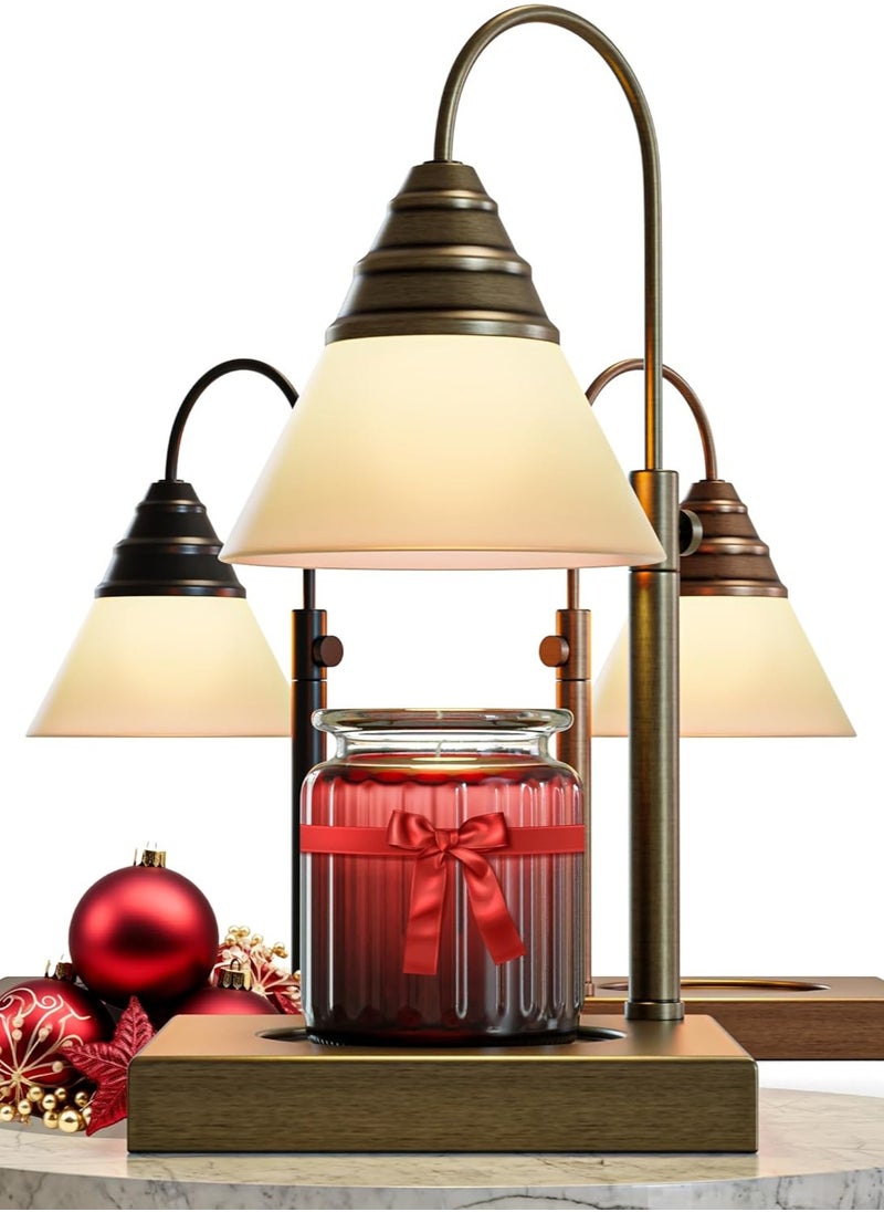 Magic Candle Warmer Lamp by Hestia, Electric Height Adjustable Heater, Stainless Steel Brass Candle Melter, Melts up to 7.5