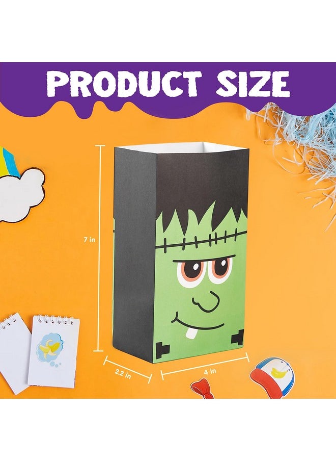 JOYIN 60 PCS Halloween Characters Paper Treat Bags, Trick or Treat Goodie Bags, Candy Bags with Stickers for Halloween Party Favor Supplies
