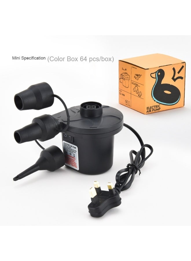 Portable Electric Air Pump With Different Air Filling Nozzles Plastic Black 11.7 x 11.5 x 10cm