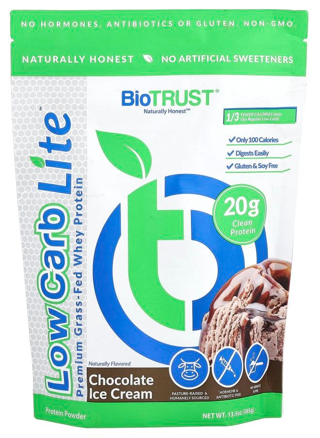 Low Carb Lite™ Premium Grass-Fed Whey Protein Chocolate Ice Cream 13.5 oz (385 g)