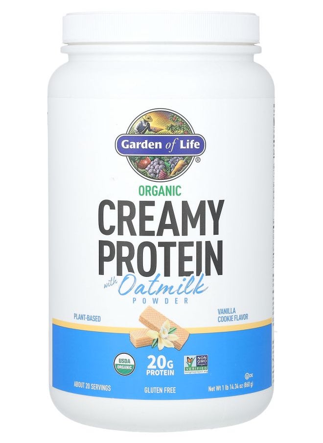 Organic Creamy Protein with Oatmilk Powder Vanilla Cookie 1 lb 14.34 oz (860 g)